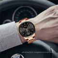 BIDEN 0178 New Arrival Men Fashion Quartz Watch Simple Steel Band Business Watches Relogio Masculino